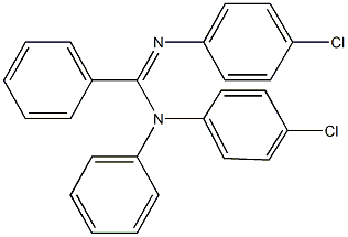 N,N'-bis(4-chlorophenyl)-N-phenylbenzenecarboximidamide 化学構造式