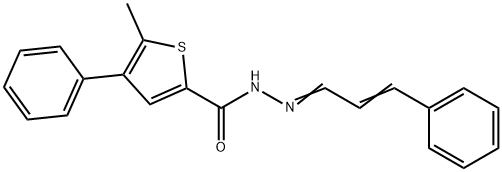 5-methyl-4-phenyl-N'-(3-phenyl-2-propenylidene)-2-thiophenecarbohydrazide|