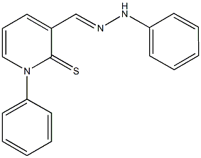 1-phenyl-2-thioxo-1,2-dihydro-3-pyridinecarbaldehyde phenylhydrazone,503428-86-2,结构式