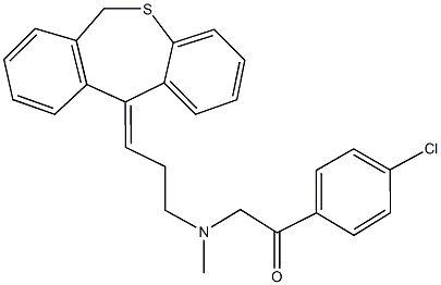 1-(4-chlorophenyl)-2-[(3-dibenzo[b,e]thiepin-11(6H)-ylidenepropyl)(methyl)amino]ethanone Struktur