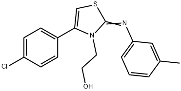 2-(4-(4-chlorophenyl)-2-[(3-methylphenyl)imino]-1,3-thiazol-3(2H)-yl)ethanol Structure