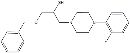 2-(benzyloxy)-1-{[4-(2-fluorophenyl)-1-piperazinyl]methyl}ethyl hydrosulfide 化学構造式