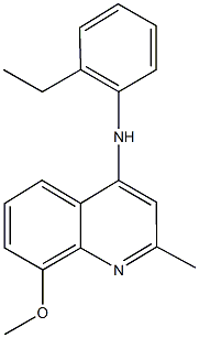 N-(2-ethylphenyl)-N-(8-methoxy-2-methyl-4-quinolinyl)amine,503430-60-2,结构式