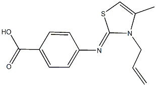 4-[(3-allyl-4-methyl-1,3-thiazol-2(3H)-ylidene)amino]benzoic acid Structure