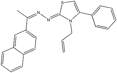 3-allyl-4-phenyl-1,3-thiazol-2(3H)-one [1-(2-naphthyl)ethylidene]hydrazone,503432-27-7,结构式