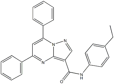 N-(4-ethylphenyl)-5,7-diphenylpyrazolo[1,5-a]pyrimidine-3-carboxamide Structure