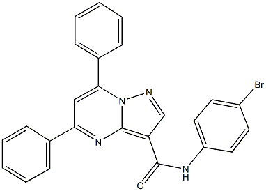 N-(4-bromophenyl)-5,7-diphenylpyrazolo[1,5-a]pyrimidine-3-carboxamide 结构式