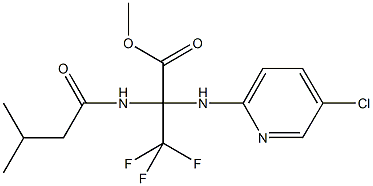 methyl 2-[(5-chloro-2-pyridinyl)amino]-3,3,3-trifluoro-2-[(3-methylbutanoyl)amino]propanoate 结构式