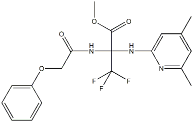 methyl 2-[(4,6-dimethyl-2-pyridinyl)amino]-3,3,3-trifluoro-2-[(phenoxyacetyl)amino]propanoate,503558-85-8,结构式