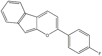 2-(4-fluorophenyl)indeno[2,1-b]pyran 化学構造式