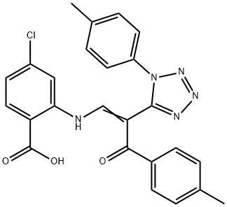 503559-31-7 4-chloro-2-({3-(4-methylphenyl)-2-[1-(4-methylphenyl)-1H-tetraazol-5-yl]-3-oxo-1-propenyl}amino)benzoic acid