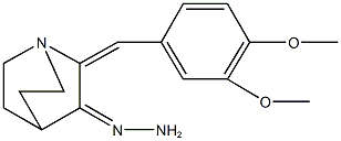 2-(3,4-dimethoxybenzylidene)quinuclidin-3-one hydrazone 化学構造式