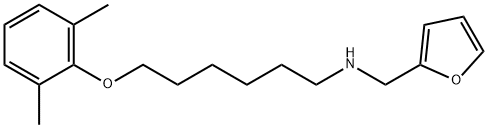 N-[6-(2,6-dimethylphenoxy)hexyl]-N-(2-furylmethyl)amine Structure