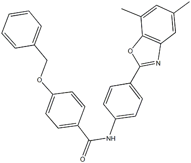 503561-86-2 4-(benzyloxy)-N-[4-(5,7-dimethyl-1,3-benzoxazol-2-yl)phenyl]benzamide