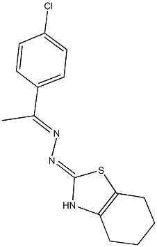 4,5,6,7-tetrahydro-1,3-benzothiazol-2(3H)-one [1-(4-chlorophenyl)ethylidene]hydrazone Structure