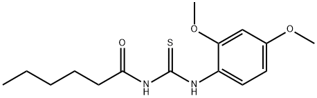 N-(2,4-dimethoxyphenyl)-N'-hexanoylthiourea Structure