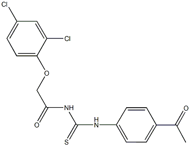 N-(4-acetylphenyl)-N'-[(2,4-dichlorophenoxy)acetyl]thiourea Structure