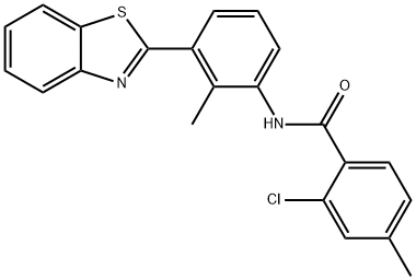 N-[3-(1,3-benzothiazol-2-yl)-2-methylphenyl]-2-chloro-4-methylbenzamide Struktur