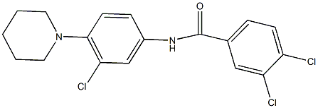 3,4-dichloro-N-[3-chloro-4-(1-piperidinyl)phenyl]benzamide Struktur