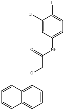 N-(3-chloro-4-fluorophenyl)-2-(1-naphthyloxy)acetamide Structure