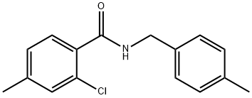 2-chloro-4-methyl-N-(4-methylbenzyl)benzamide 化学構造式