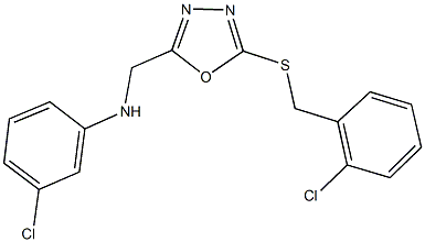 503591-89-7 3-chloro-N-[(5-{[(2-chlorophenyl)methyl]sulfanyl}-1,3,4-oxadiazol-2-yl)methyl]aniline