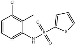 N-(3-chloro-2-methylphenyl)-2-thiophenesulfonamide Struktur
