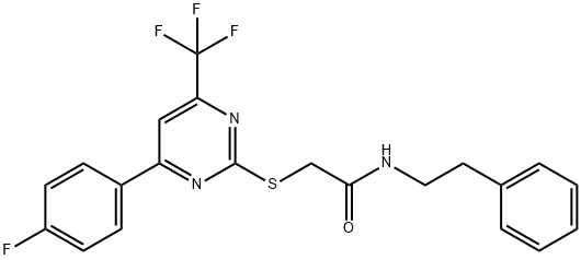 505049-56-9 2-{[4-(4-fluorophenyl)-6-(trifluoromethyl)-2-pyrimidinyl]sulfanyl}-N-(2-phenylethyl)acetamide