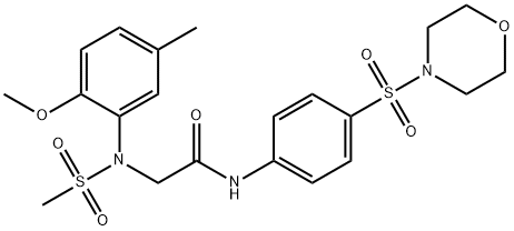 2-[2-methoxy-5-methyl(methylsulfonyl)anilino]-N-[4-(4-morpholinylsulfonyl)phenyl]acetamide|