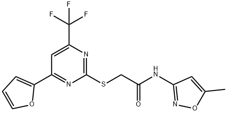 505057-98-7 2-{[4-(2-furyl)-6-(trifluoromethyl)-2-pyrimidinyl]sulfanyl}-N-(5-methyl-3-isoxazolyl)acetamide