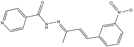 N'-(3-{3-nitrophenyl}-1-methyl-2-propenylidene)isonicotinohydrazide,505061-01-8,结构式