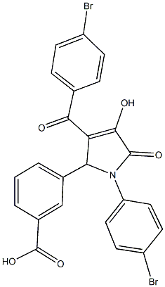 505061-07-4 3-[3-(4-bromobenzoyl)-1-(4-bromophenyl)-4-hydroxy-5-oxo-2,5-dihydro-1H-pyrrol-2-yl]benzoic acid