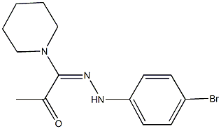 1-[(4-bromophenyl)hydrazono]-1-(1-piperidinyl)acetone,505061-39-2,结构式
