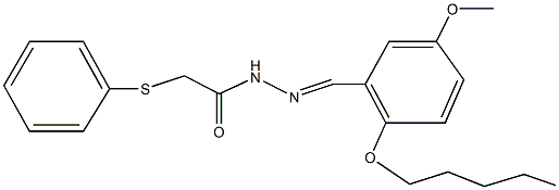 505061-54-1 N'-[5-methoxy-2-(pentyloxy)benzylidene]-2-(phenylsulfanyl)acetohydrazide