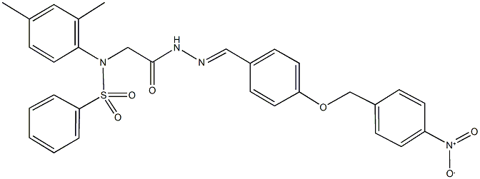 N-(2,4-dimethylphenyl)-N-(2-{2-[4-({4-nitrobenzyl}oxy)benzylidene]hydrazino}-2-oxoethyl)benzenesulfonamide,505061-64-3,结构式