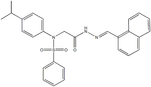 N-(4-isopropylphenyl)-N-{2-[2-(1-naphthylmethylene)hydrazino]-2-oxoethyl}benzenesulfonamide 化学構造式