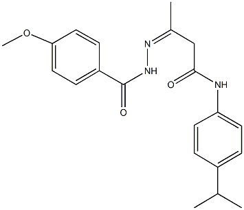 N-(4-isopropylphenyl)-3-[(4-methoxybenzoyl)hydrazono]butanamide,505061-91-6,结构式