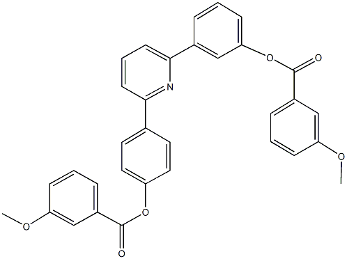 3-(6-{4-[(3-methoxybenzoyl)oxy]phenyl}-2-pyridinyl)phenyl 3-methoxybenzoate 化学構造式