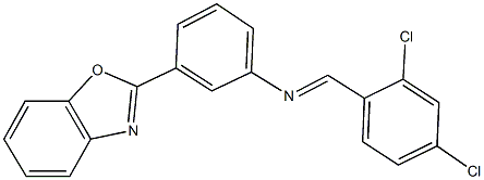 3-(1,3-benzoxazol-2-yl)-N-(2,4-dichlorobenzylidene)aniline 结构式