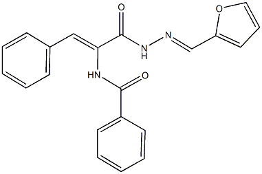 N-(1-{[2-(2-furylmethylene)hydrazino]carbonyl}-2-phenylvinyl)benzamide Struktur