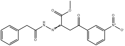 methyl 4-{3-nitrophenyl}-4-oxo-2-[(phenylacetyl)hydrazono]butanoate Structure