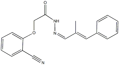 2-(2-cyanophenoxy)-N'-(2-methyl-3-phenyl-2-propenylidene)acetohydrazide Structure