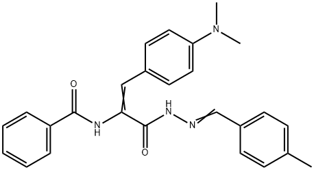 N-(2-[4-(dimethylamino)phenyl]-1-{[2-(4-methylbenzylidene)hydrazino]carbonyl}vinyl)benzamide Structure