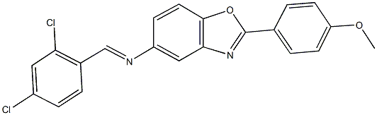 N-(2,4-dichlorobenzylidene)-N-[2-(4-methoxyphenyl)-1,3-benzoxazol-5-yl]amine 结构式