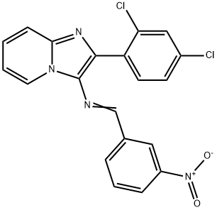 2-(2,4-dichlorophenyl)-3-({3-nitrobenzylidene}amino)imidazo[1,2-a]pyridine Structure