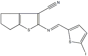 2-{[(5-iodo-2-thienyl)methylene]amino}-5,6-dihydro-4H-cyclopenta[b]thiophene-3-carbonitrile|