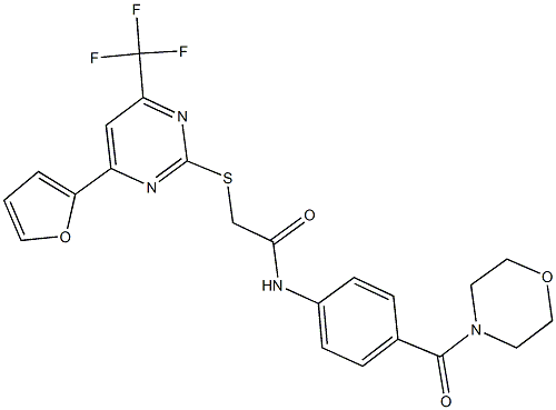 505063-95-6 2-{[4-(2-furyl)-6-(trifluoromethyl)-2-pyrimidinyl]sulfanyl}-N-[4-(4-morpholinylcarbonyl)phenyl]acetamide