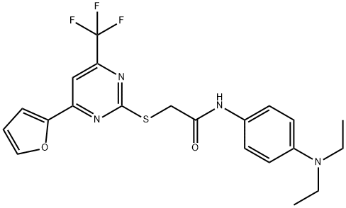 N-[4-(diethylamino)phenyl]-2-{[4-(2-furyl)-6-(trifluoromethyl)-2-pyrimidinyl]sulfanyl}acetamide|
