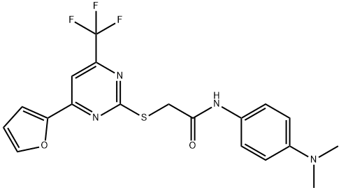 505064-18-6 N-[4-(dimethylamino)phenyl]-2-{[4-(2-furyl)-6-(trifluoromethyl)-2-pyrimidinyl]sulfanyl}acetamide