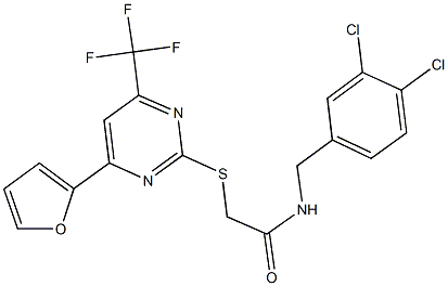 505064-55-1 N-(3,4-dichlorobenzyl)-2-{[4-(2-furyl)-6-(trifluoromethyl)-2-pyrimidinyl]sulfanyl}acetamide